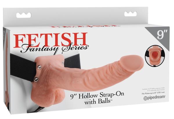 9“ Hollow Strap-on with Balls